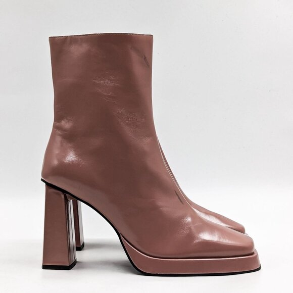 Jeffrey Campbell Maximal Lo Vintage 90s Inspired Square Toe Pink Boots size 10 - Picture 6 of 12